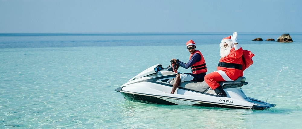 Outrigger Konotta Maldives Resort Santa and Jet ski2